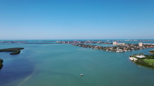 Fort Lauderdale Coastal City At The New River In Florida, USA. - aerial