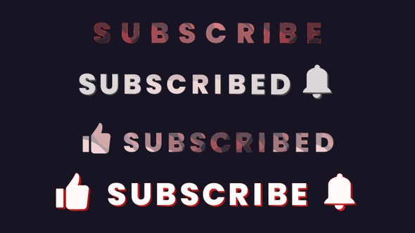 Like Subscribe Notification Elements 4K