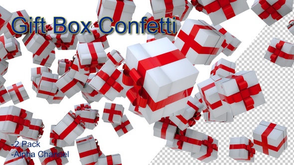 Gift Box Confetti 4k