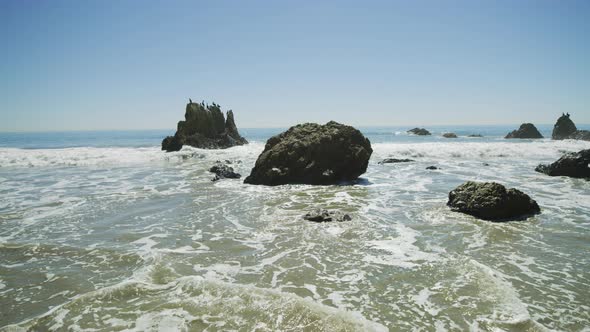 Sea stacks at El Matador State Beach