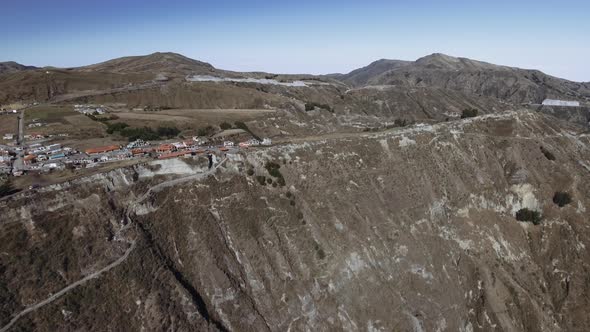 Small Towm next to Quilotoa lake that actualy is a volcano . Elevation: 3,914 mProminence: 155 mLa