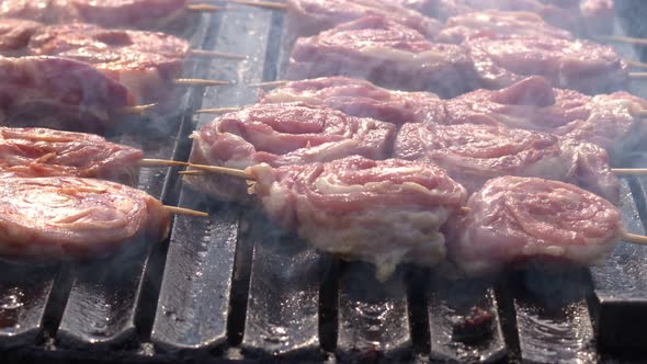 Cow Meat On A Barbecue 5