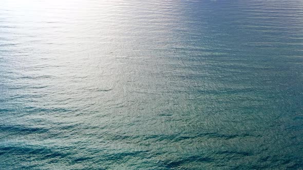 Minimalistic clean tranquil seascape. High angle view