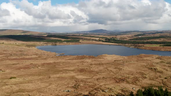 Aerial View of Lough Adeery By Killybegs Fresh Water Reservoir County Donegal  Ireland