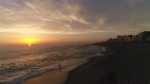 Beach Sunset Waves