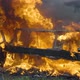 The Burning Car Is in the Field, the Blown Up Car Is on Fire, the Car Is Burning in Slow Motion - VideoHive Item for Sale
