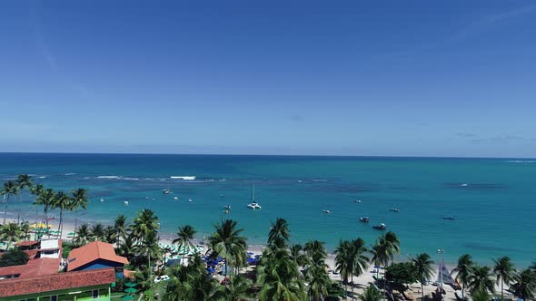 Northeast Brazil. Panorama landscape of beach natural pools.