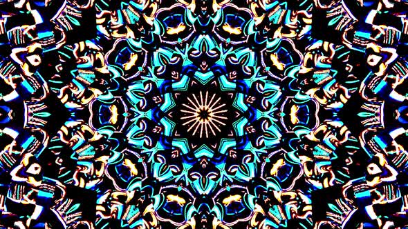 Bright abstract light flickering streaks set full color, kaleidoscope