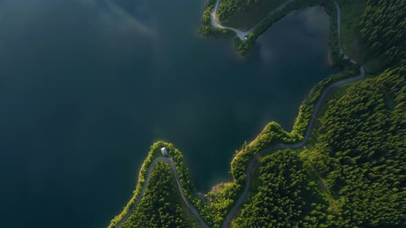 Evening Lake Aerial Panorama 15