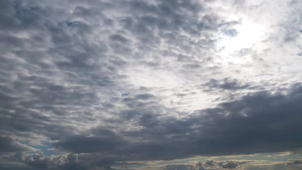 Clouds Move Smoothly in the Blue Sky. Timelapse. Cloud Space