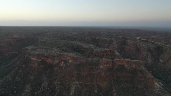 Sunset at Charles Knife Canyon, Cape Range National Park, Exmouth, Western Australia 4K Aerial Drone