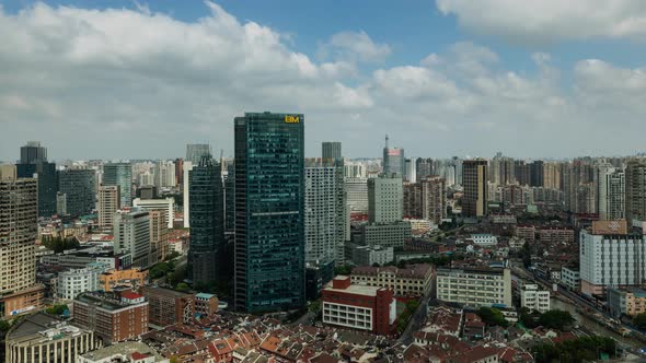 Time Lapse Of The Shanghai China Skyline