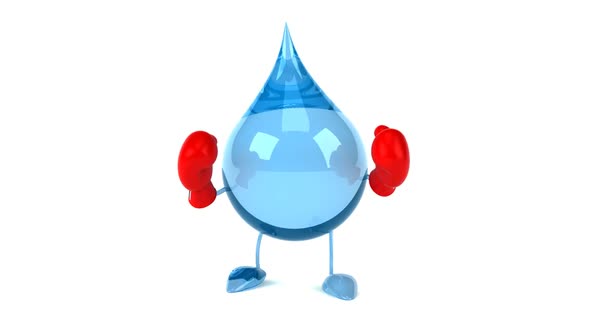 Fun 3D cartoon water drop boxing