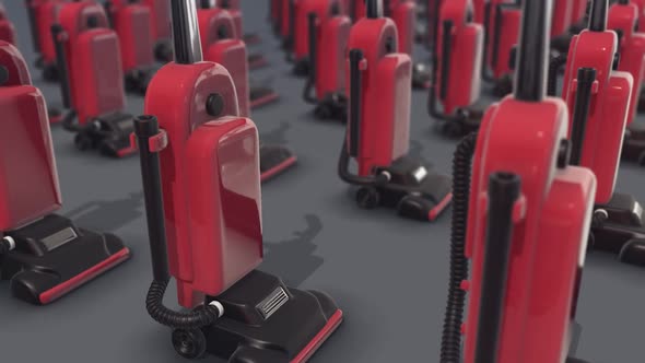 Multiple Red Wacoom Cleaners In A Row Hd