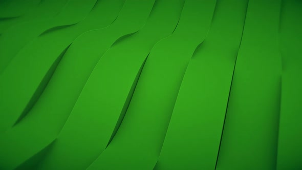 3d Abstract Wavy Green Lines