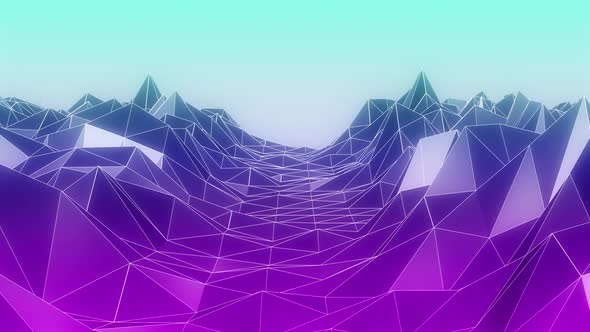 Retro Polygon Landscape