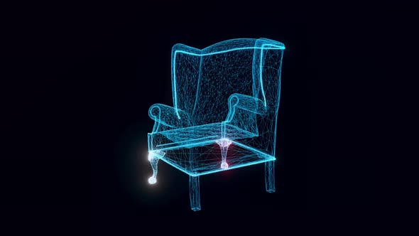 Armchair Hologram Rotating 4k alt