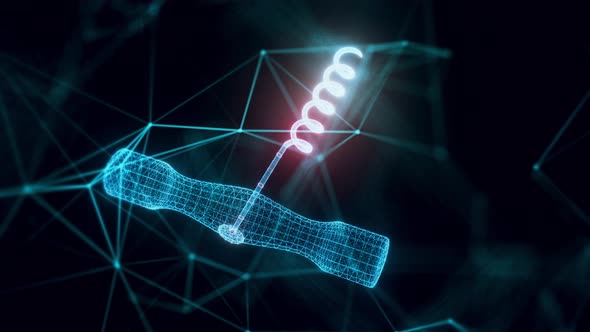 Corkscrew Hologram Close Up 4k alt
