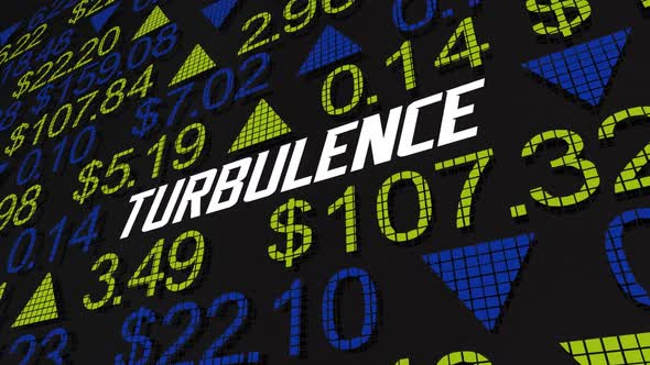 Turbulence Stock Market Ups Downs Economic Volatility 3d Animation