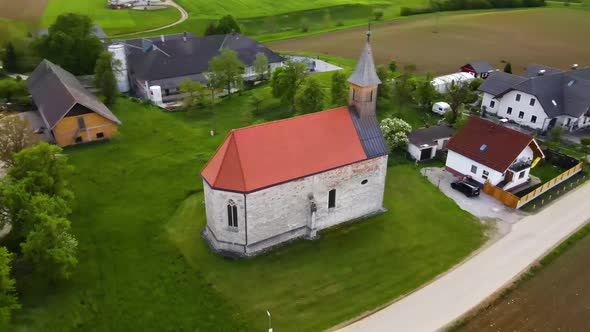 Beautiful small Church Drone Video