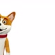 Hi From Cartoon Dog Corgi on White Background - VideoHive Item for Sale