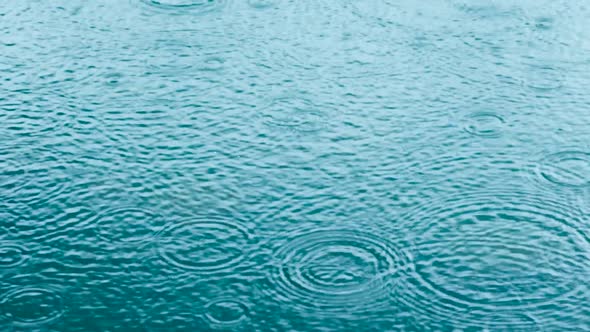 Abstract Background, Rain Drops on the Water