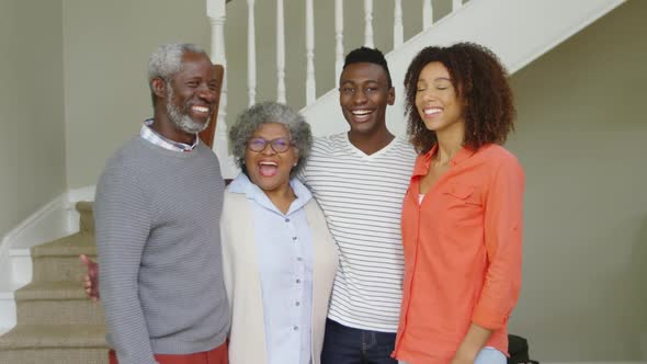 Family spending time together at home