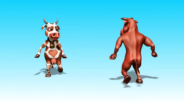  Bull and Cow - Fun Cartoon Dance 4