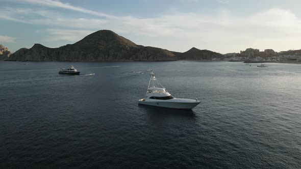 Cinematic Drone Footage Flying Along Ocean and Coast