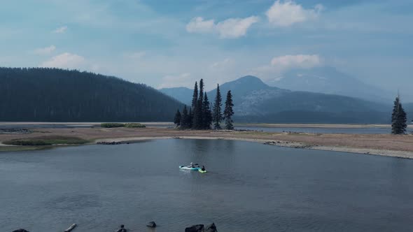 Kayakers on Sparks Lake, Oregon