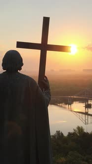 Monument To Vladimir the Great at Dawn in the Morning