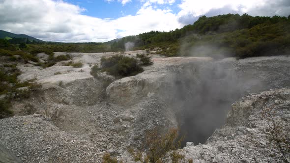 Geothermal Pool at the Wai-O-Tapu Geothermal Wonderland, Rotorua, New Zealand