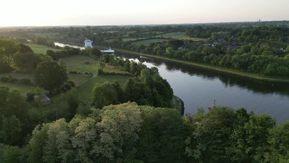 Ship and Yacht crossing in Kiel Canal