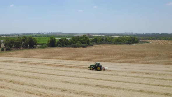 Aerial Reseeding Fields at Sdot Negev, Israel