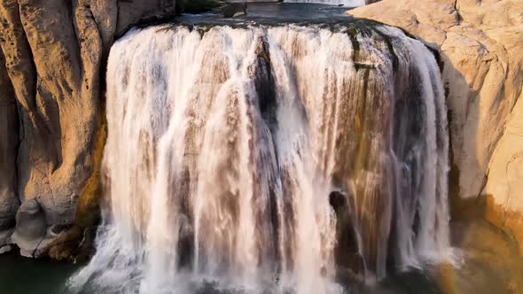 Aerial shot of Shoshone Falls on the Snake River in Idaho