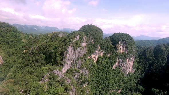 Standing and looking at mountain in Krabi (Thailand).