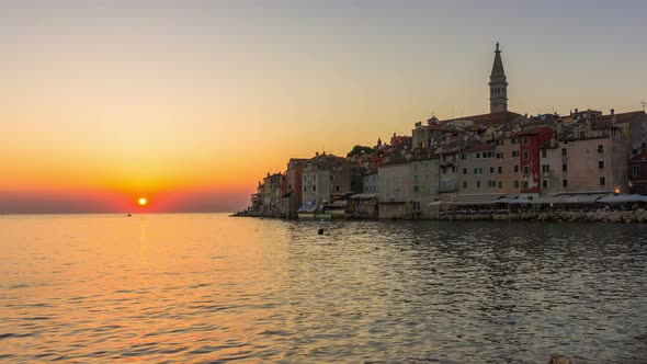 Time Lapse Sunset at Rovinj Croatia