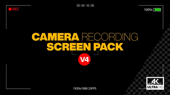 Video Camera Recording Screen Pack V4 Alpha 4K