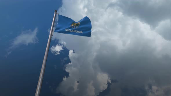 Oklahoma State Flag Waving 4K