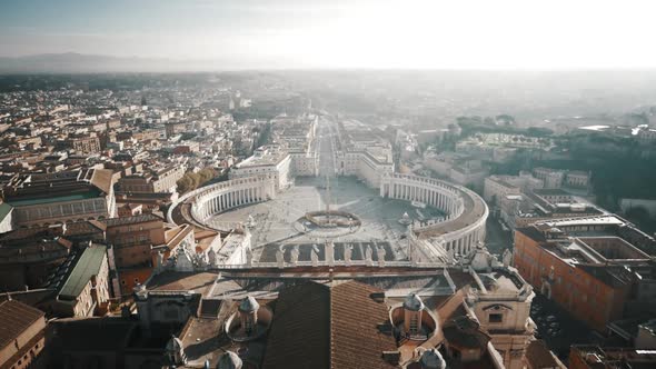 Rome And St. Peter'S Square From St. Peter'S Basilica