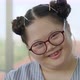 girl with Down syndrome, smiling. - VideoHive Item for Sale