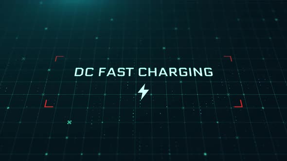 DC fast charger available display background for electric vehicle charging station