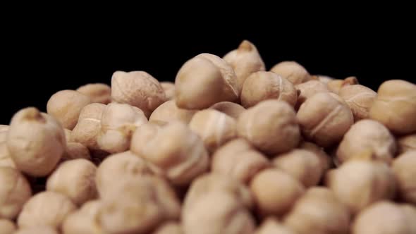Chickpea beans falling in slow motion
