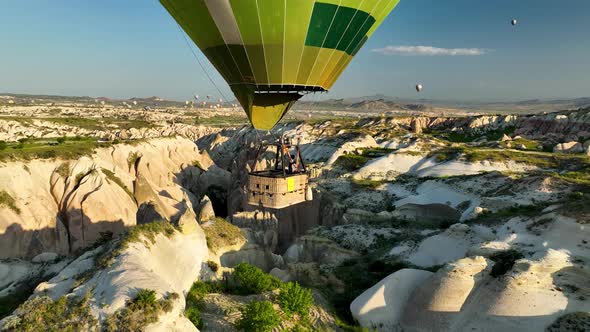 Aerial view Hot air baloons in Turkey 4 K