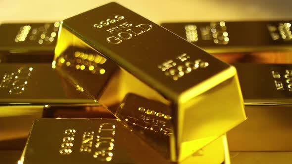 Close up of gold bars. Financial concepts