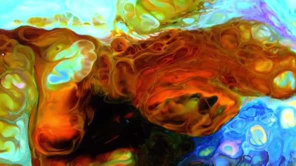 Abstract Bright Colours Paint Spreading Texture  alt