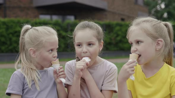 Children Eat Ice Cream