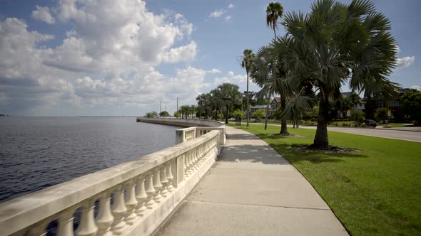 Tampa Fl Usa Bayshore Boulevard Bike Path And Walkway 4k