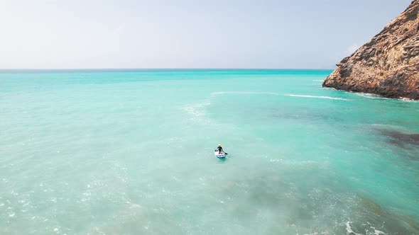 Woman Paddling on Sup Board