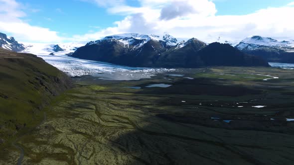 Beautiful Icelandic Nature During Summer Time and Sunny Weather